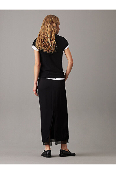 Calvin Klein Kadın Sheer Panel Layer Etek
