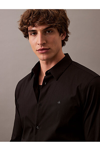 Calvin Klein Men's Solid Stretch Slim Shirt