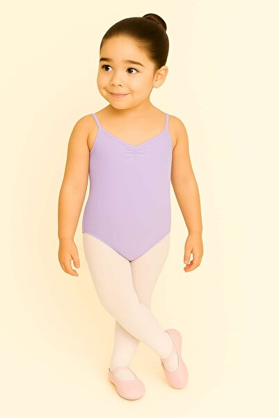 Ada Kostüm Tasarım Lilac Thin Strap Ballet Leotard-Children