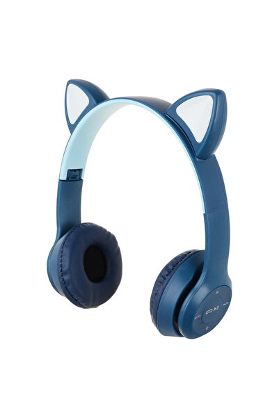 fluffy Wireless headphones for children, cat ears design, Bluetooth 5.0, handsfree, Hifi, stereo bass, LED, TF,