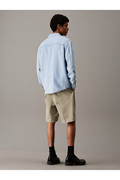 Calvin Klein Men's Regular Linear Denim Shirt