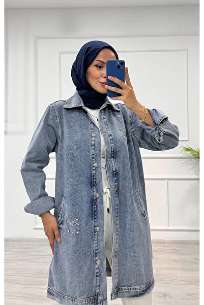 Ethab Ticaret Stone Tunic Jacket Snow Wash Medium Blue