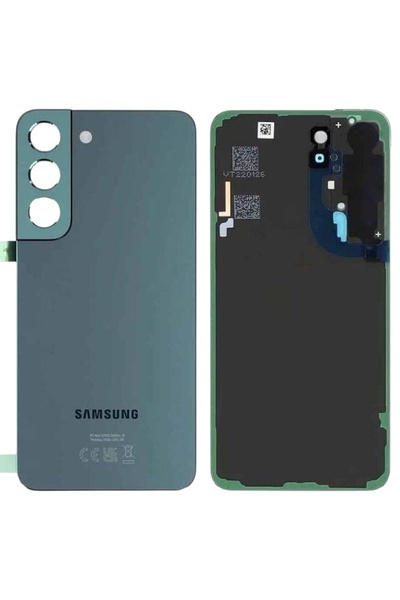 indirimplus Samsung Galaxy S22 Arka Kapak Pil Kapağı Yeşil Renk +Lensli