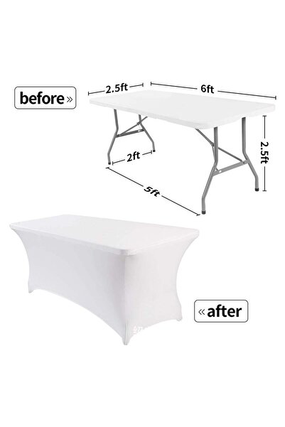 Generic Table and Bed Cover - White