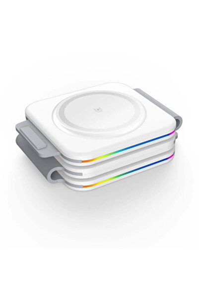 VALA Incarcator Wireless Magnetic 3 în 1 VALA® MagSafe LED, Ultra-Portabil, Pliabil, incarcare rapida