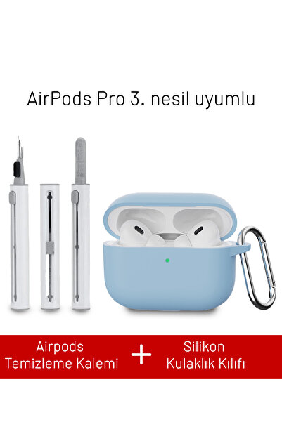Nezih Case Airpods Pro 3. Nesil Uyumlu Dayanıklı Askı Aparatlı Silikon Kılıf ...