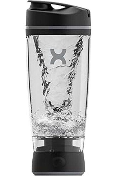 Generic زجاجة رج كهربائية، تعمل بالبطارية، كوب خالٍ من مادة BPA، سعة 600 مل، لتحضير مشروبات بروتين سلسة - أبيض