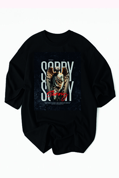 Advantage Sorry Printed Oversize 100% Cotton - Premium Tshirt