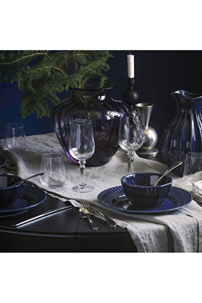 IKEA Strimmig Ceramic Bowl Set, Blue, 15 Cm, 4 Pieces