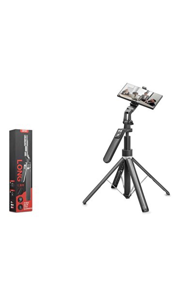 NODAR Nd1034 Tripod Selfie Çubuğu - Bluetooth 4.2 Uzaktan Kumandalı 180Cm Siyah