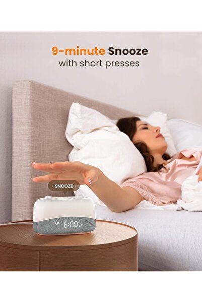 VALA Dispozitiv Sunete Albe VALA® W20, Multifunctional 4-in-1, 29 Sunete HD, 8 Culori Ajustabile, Pentru