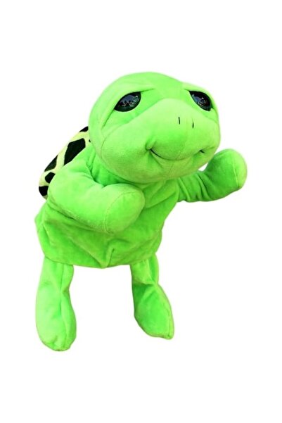Flippy Plush Hand Puppet, Frog Model, 25 x 10 x 8 cm, Green