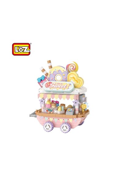 NW NessiWorld عربة تسوق نيسيوورلد LZ-8855 LOZ SWEET CART، لعبة مكعبات 300 قطعة