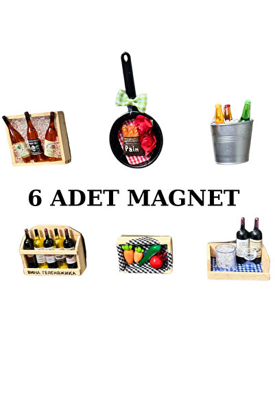 Home Mıknatıslı Minyatür Ev ve Mutfak Eşyaları MAGNET,Fransız tarzı kadeh,şiş...