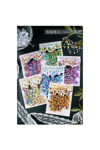 İthal P11-12 bucăți autocolant PET cu lanternă cu hologramă - Număr: 4