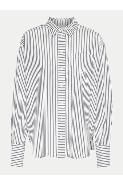 Kaffe Γυναικείο Πουκάμισο 10508974 Λευκό, Μαύρο