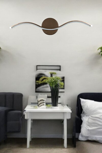 Luzarana Wave Modern Tasarım Kahverengi Gün Işığı Ledli Banyo - Mutfak - Salo...