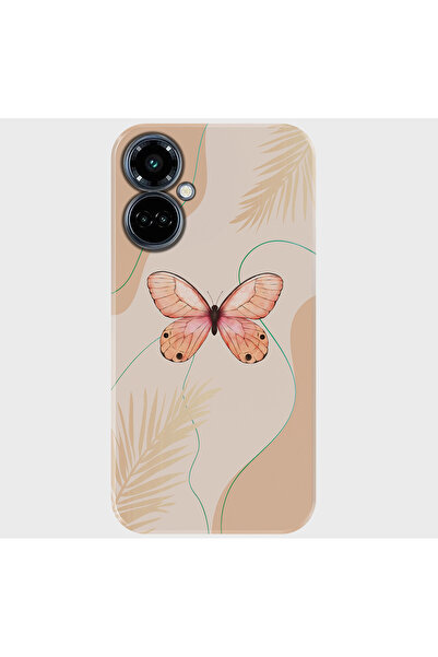 TECNO Spark 9T Kılıf Baskılı Silikon ve Telefon Tutucu - softbutterfly