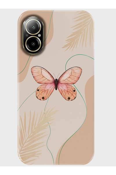 realme 12 Lite Kılıf Kamera Korumalı Baskılı Silikon Kapak - softbutterfly