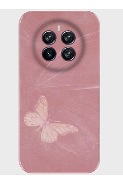 realme 12 Pro Kılıf Parlak Baskılı Silikon Kapak - pinkbutterfly