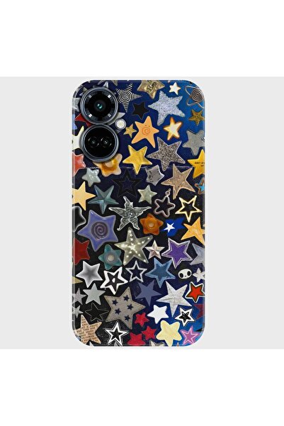 TECNO Spark 9T Kılıf Kamera Korumalı Desenli Baskılı Silikon - yıldızlarmiksi