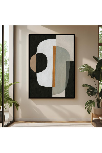 Markazip Siyah Metal Çerçeveli Kanvas Tablo 70x100cm EYL111-K-S