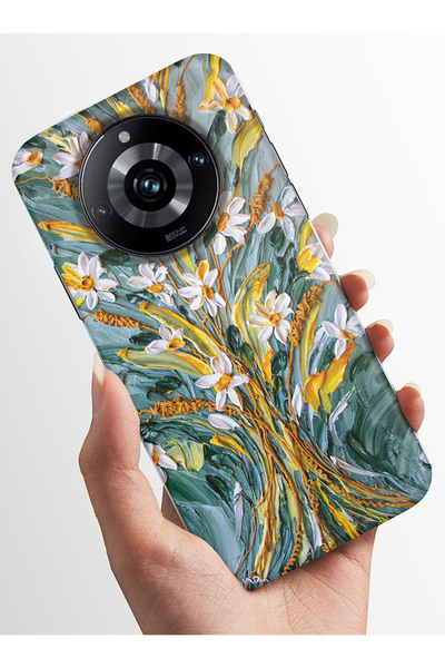 realme 11 Pro Plus Kılıf Kamera Korumalı Baskılı Silikon Kapak - yagliboya8