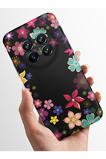 realme 12 Pro Uyumlu Kılıf Kamera Korumalı Baskılı Silikon Kapak - renkliflower