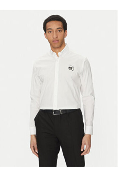 Karl Lagerfeld Ανδρικό Πουκάμισο 605911 552671 Λευκό