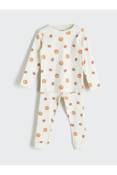 LC Waikiki Peak New Season Crew Neck Printed Baby Boy Pajama Set
