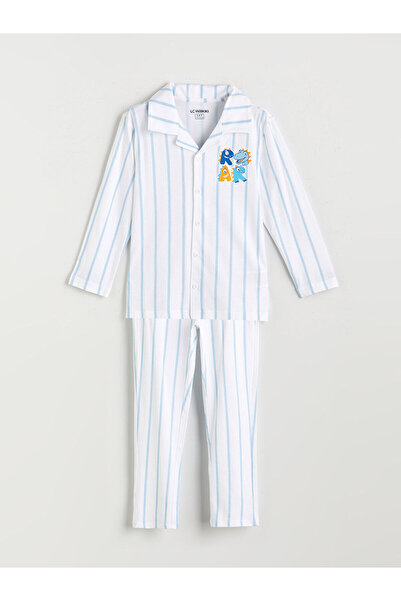 LC Waikiki Set de pijamale pentru băieți cu guler cămașă Vizyon New Season