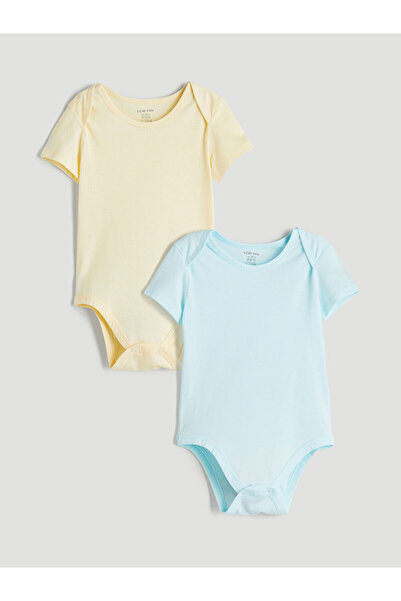 LC Waikiki Nevavm Farkıyla Basic Baby Boy Snap-On Bodysuit 2-Pack