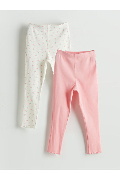 LC Waikiki LCW Kids Pijamale pentru fete cu talie elastică, 2 bucăți (W5)