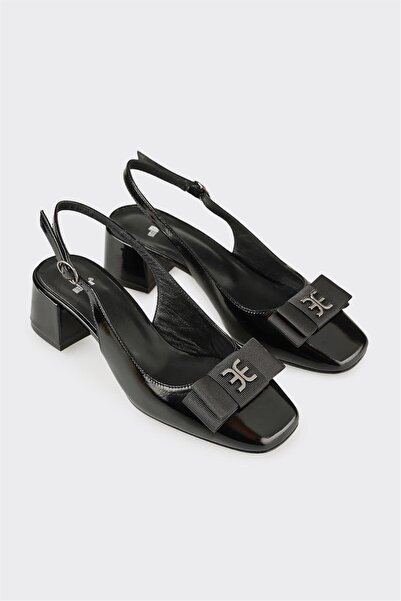 Elle Shoes Siyah Deri Kadın Ayakkabı