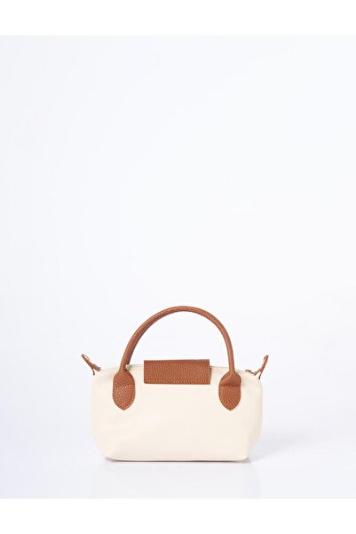Kayra Small Size Leather Bag Cream