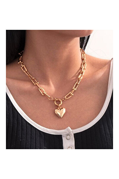 Hmd Gold Color Women's Tiffany Model Heart Luxury New Season Necklace