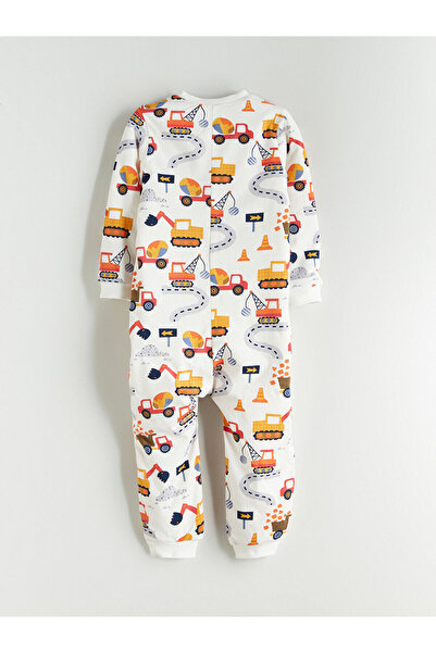 LC Waikiki Özmarka Yeni Sezon Bisiklet Yaka Uzun Kollu Baskılı Erkek Bebek Uyku Tulumu