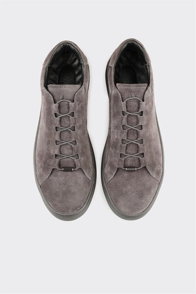 Elle Shoes Antrasit Deri Erkek Günlük Ayakkabı