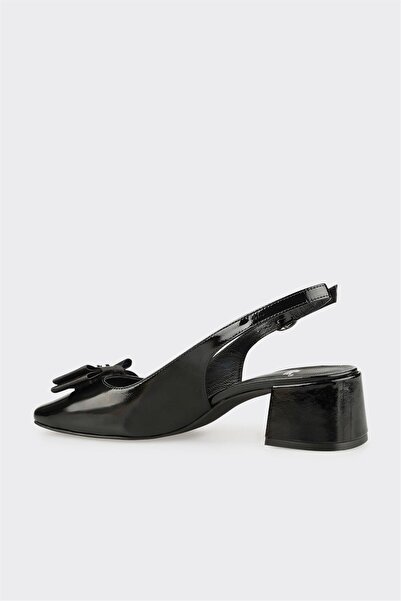 Elle Shoes Siyah Deri Kadın Ayakkabı