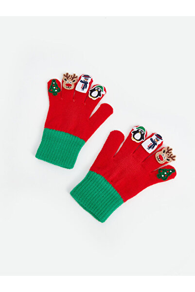 LC Waikiki LCW ACCESSORIES Jungenhandschuhe mit roter Weihnachtsfigur