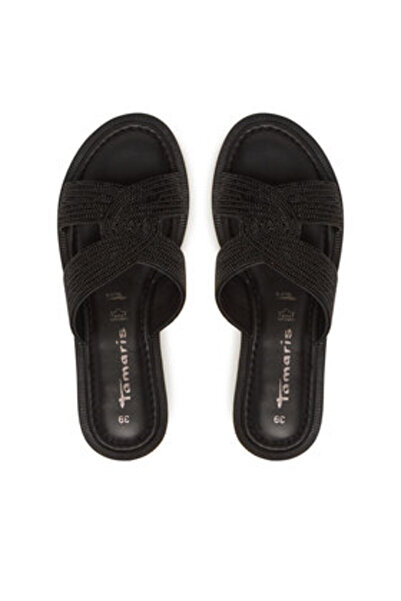 Tamaris Γυναικείες σαγιονάρες μαύρες TAMARIS-1-27113-42 043 ΜΑΥΡΟ GLAM