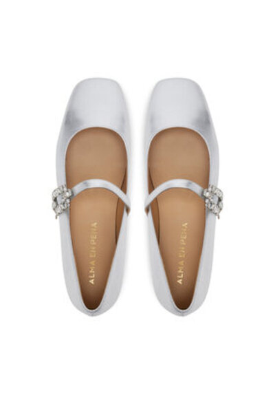 Alma en Pena Γυναικείες μπαλαρίνες ασημί ALMA EN PENA-V250516 SILVER