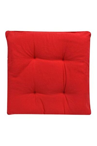 Silver Star Red Cotton Seat Cushion 40 x 40 cm