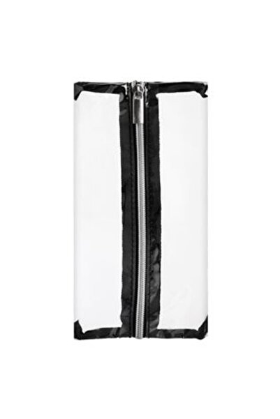 Jumbo Transparent PVC Makeup Bag with Black Edge 23 x 11 cm