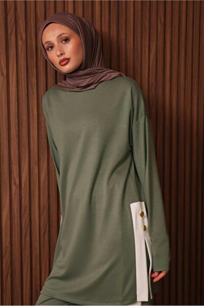 TRENDTESETTÜR Women's Green (Young) Striped Detail Pants Suit t 2135