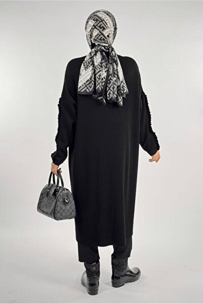 TRENDTESETTÜR Women's Black Knit Tunic t 50381