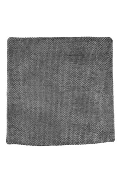 Jumbo Fata de Perna Decorativa de Iarna Chenille Gri cu Model Impletit Reliefat 45 x 45 cm