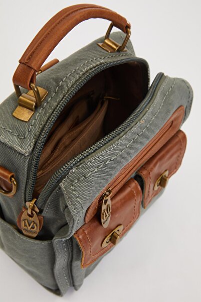 Levidor Geantă de umăr cu fermoar cu două compartimente A.Mavi