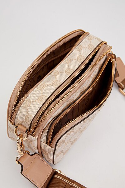 Levidor Geantă de umăr cu curea groasă cu două compartimente din nurcă