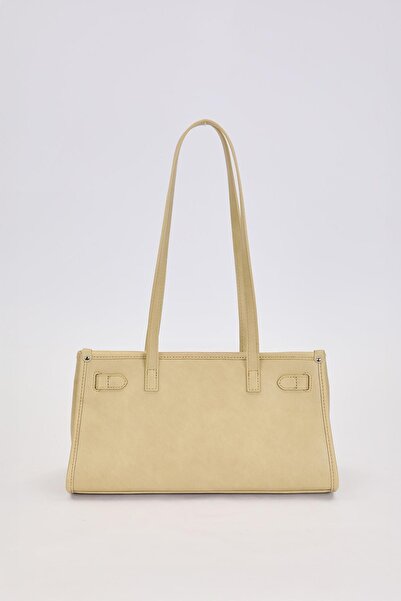 Levidor Green Metal Lock Charm Shoulder Bag